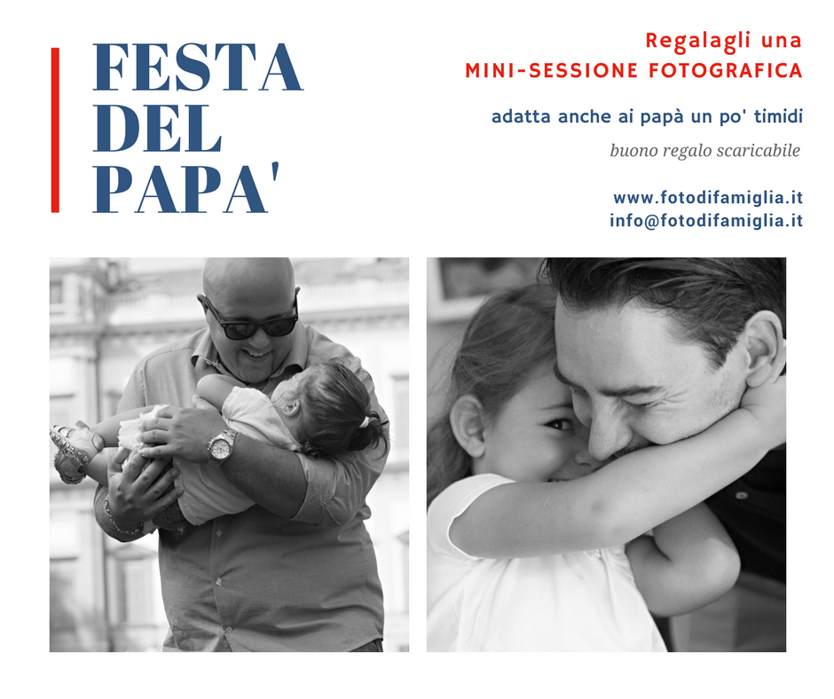 Regala un servizio fotografico di famiglia per la festa del papà